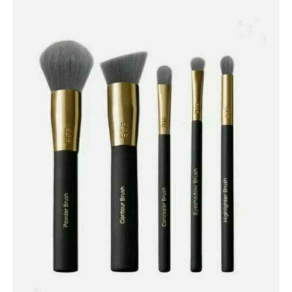 NIB Billion Dollar Beauty 5 Piece Professional Makeup Brushes Vegan Charcoal - Picture 4 of 4